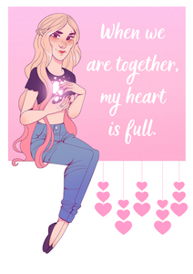 "My heart is full" Valentine's Day Card (E-Card)