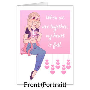 "My heart is full" Valentine's Day Card